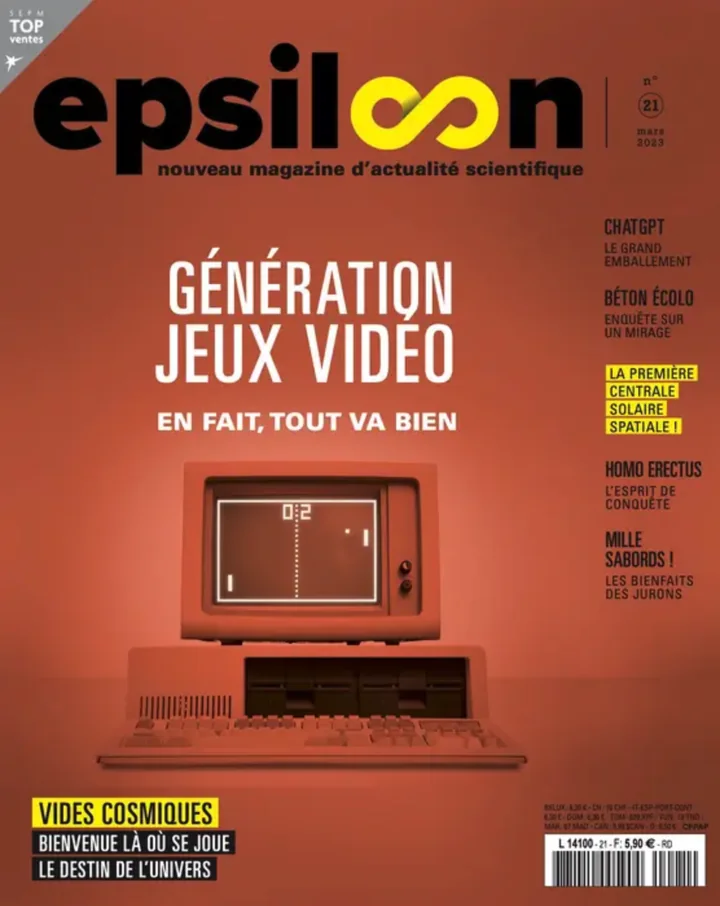 Titelseite Epsilon – N° 21 „Génération jeux vidéo“ · Unique Héritage Média, Paris, Frankreich