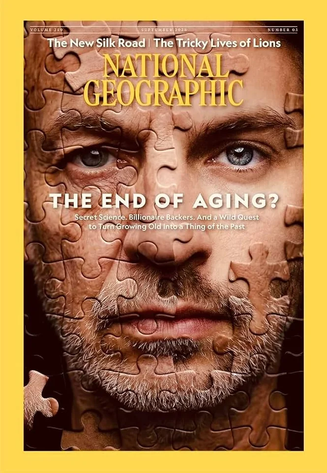 Titelseite National Geographic – Titel „The End of Aging?“ · National Geographic, Washington D.C., USA